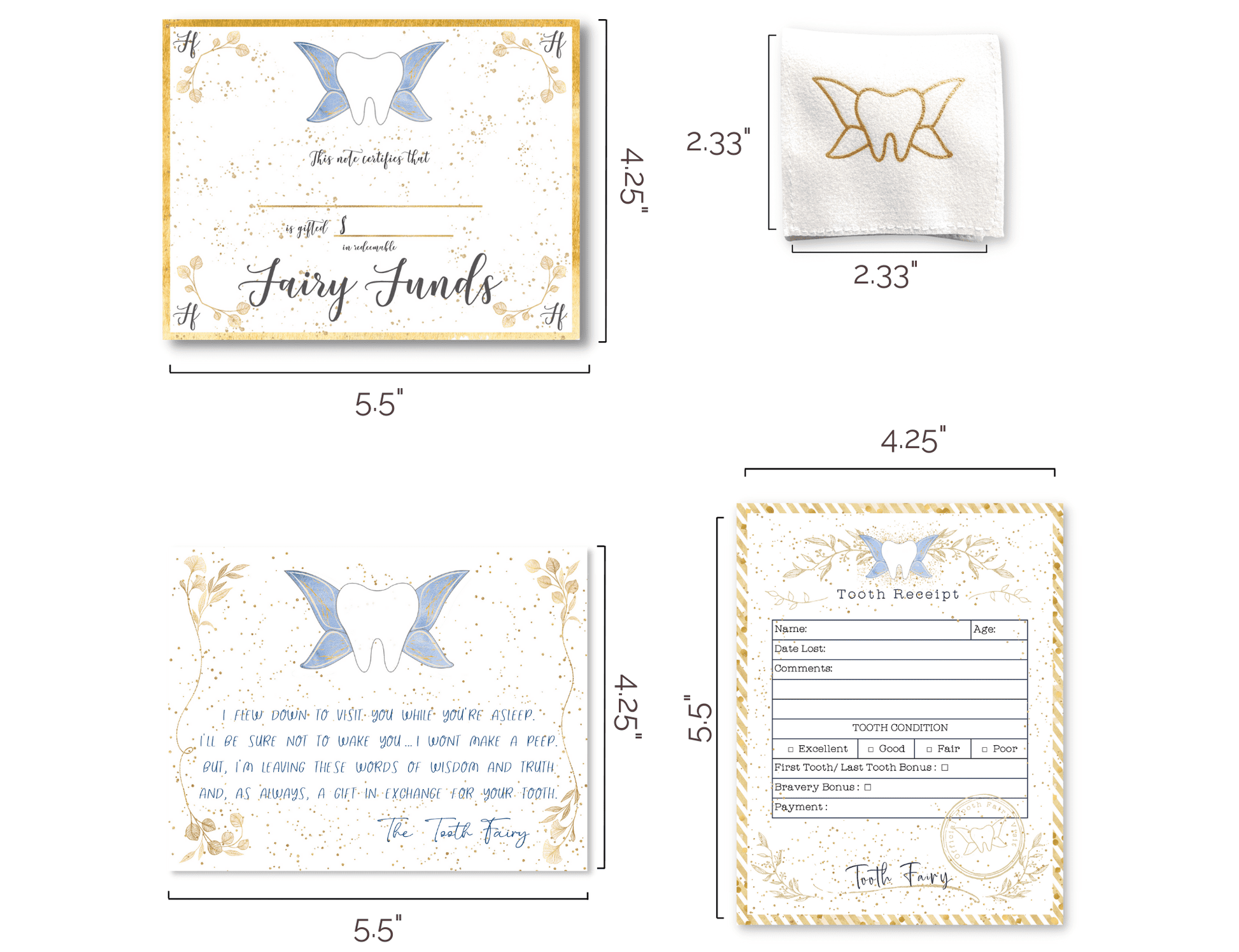 Tooth Fairy Letter Kit, 5 pack - 20MomentsofTooth