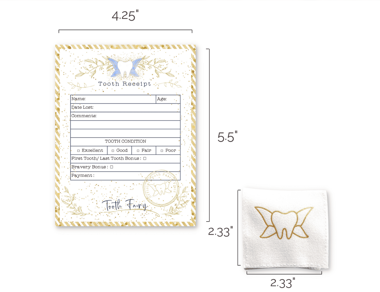 Tooth Fairy Receipt Card Set - 20MomentsofTooth