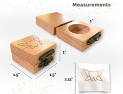 Tooth Fairy Box with Soft Tooth Pouch (Magnetic or Clasp Closure Sets ...