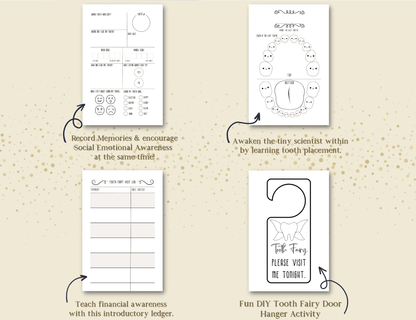 Tooth Fairy Log Book and Keepsake Journal, Night Sky - 20MomentsofTooth