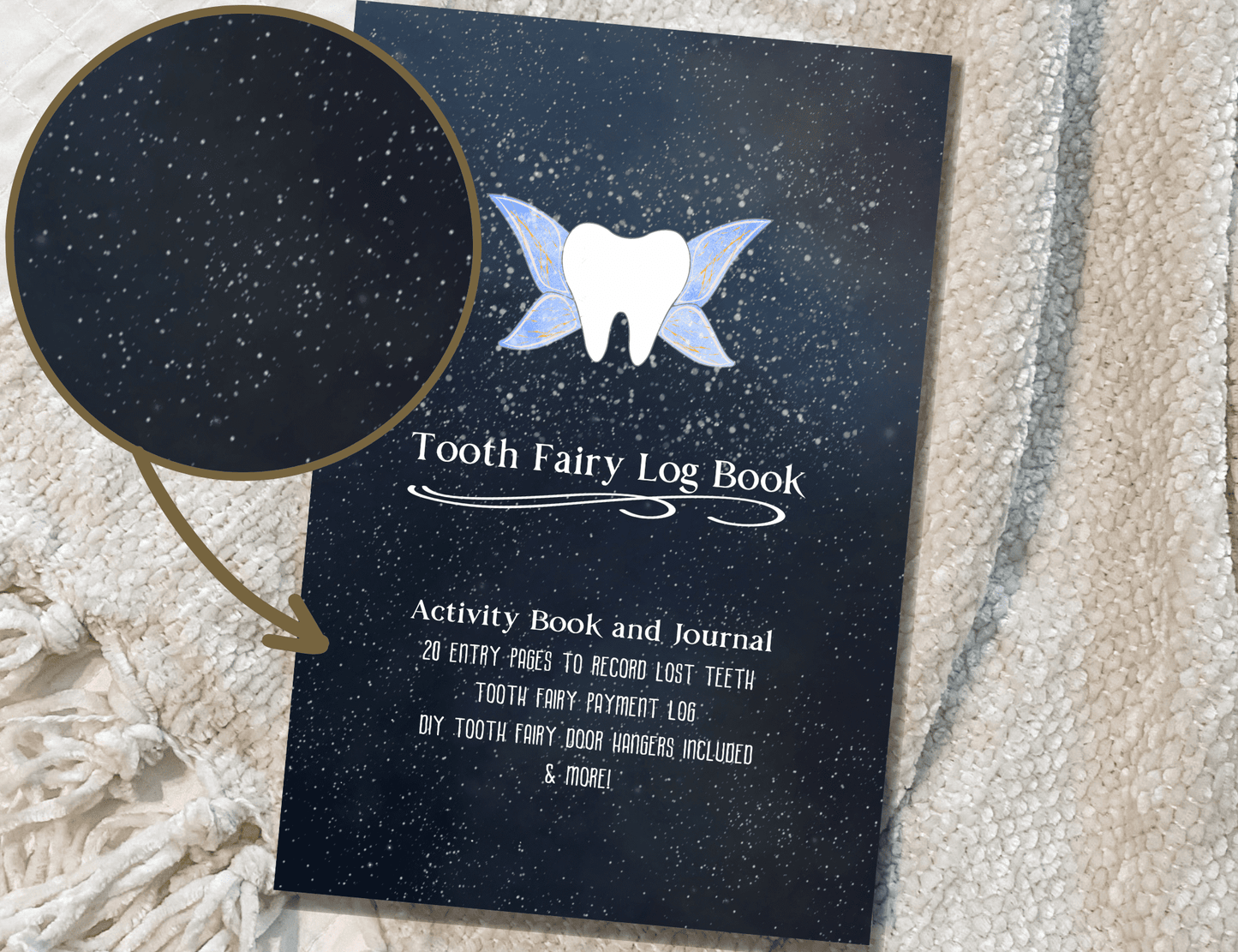 Tooth Fairy Log Book and Keepsake Journal, Night Sky