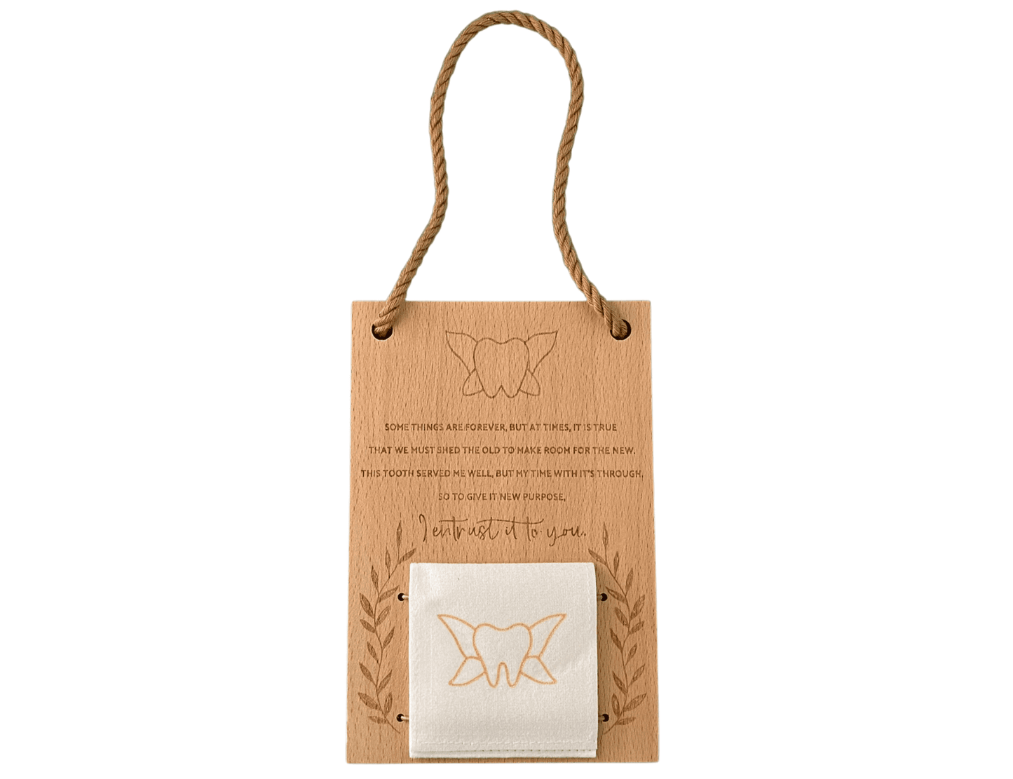 Tooth Fairy Door Hanger with Tooth Fairy Tooth Holder