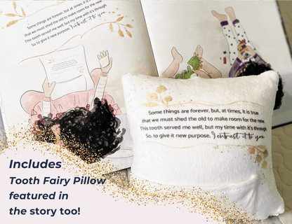 Tooth Fairy Pillow Kit w/ Tooth Fairy Book for Kids- Tooth Be Told Book, Fairy Letter Kit, & Tooth Fairy Pillow - 20MomentsofTooth